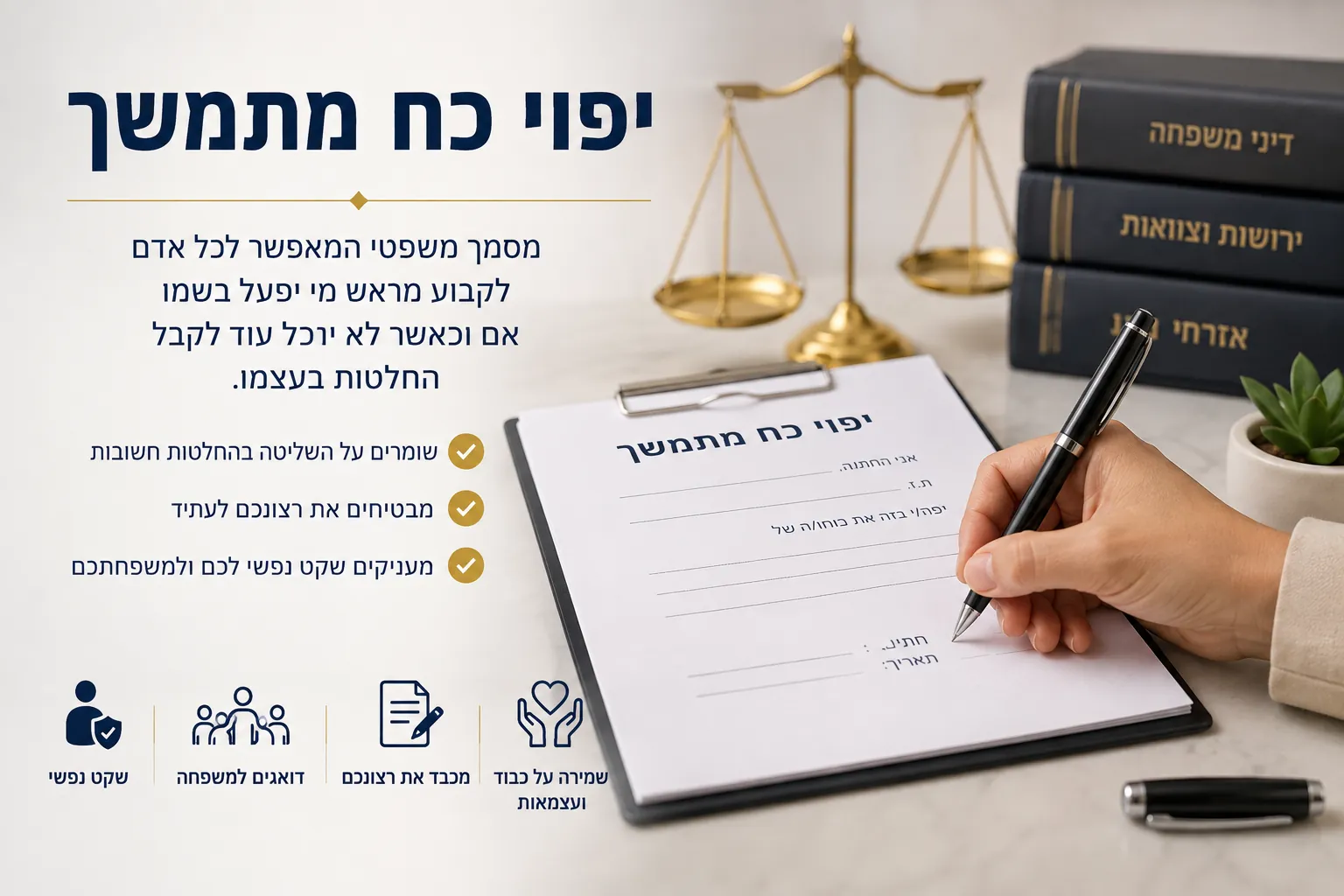 יפוי כח מתמשך, הדרך לתכנן את העתיד מתוך בחירה